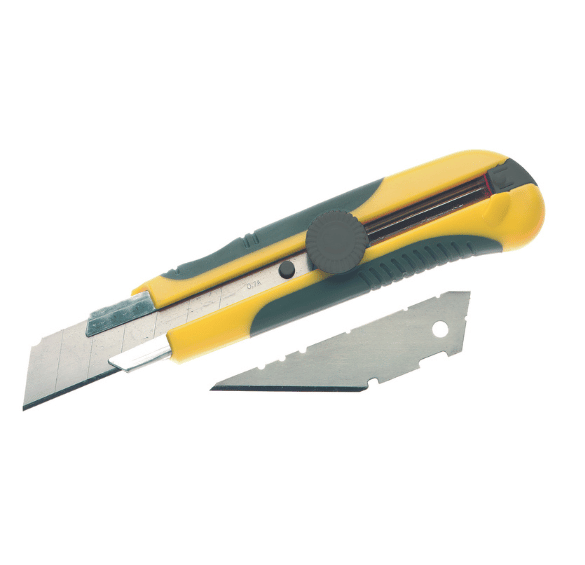 Nóż dwumateriałowy 25 mm z ostrzem prostym i trapezowym, CUT252L